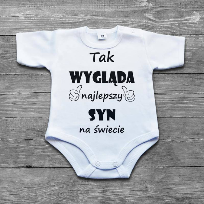 Tak wygląda najlepszy SYN na świecie body niemowlęce krótki DLA