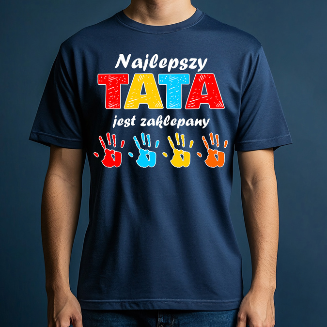 Najlepszy tata jest zaklepany - koszulka męska