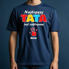 Najlepszy tata jest zaklepany - koszulka męska