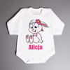 Body wielkanocne (imię) - zajączek- body niemowlęce