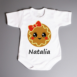 Ciasteczko świąteczne (imię) - body dla dziewczynki