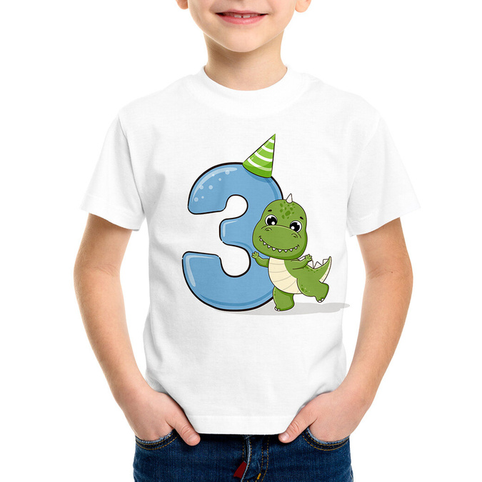 Koszulka na trzecie urodziny dinozaur
