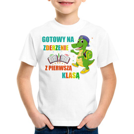 Gotowy na zderzenie z pierwszą klasą - koszulka dziecięca