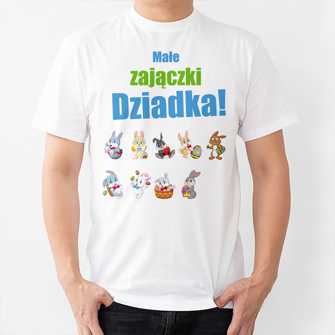 Małe zajączki dziadka - koszulka męska