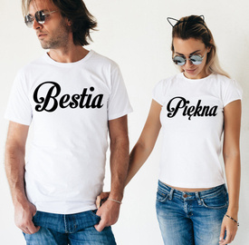 Koszulki dla par - PIĘKNA i BESTIA