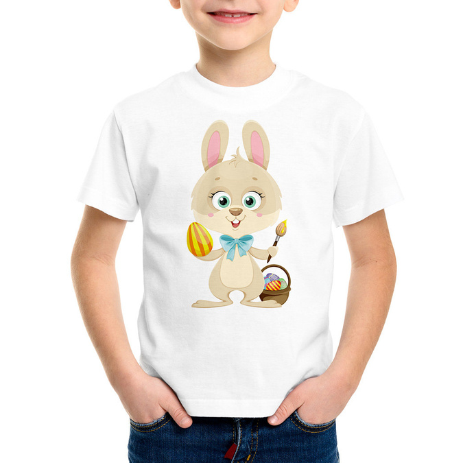 Zajączek wielkanocny, pisanki - koszulka dziecięca