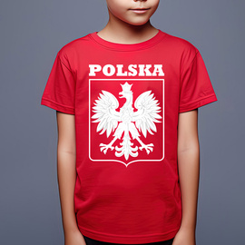 Czerwona dziecięca KOSZULKA KIBICA
