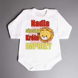 Siostra króla imprezy - body dziecięce