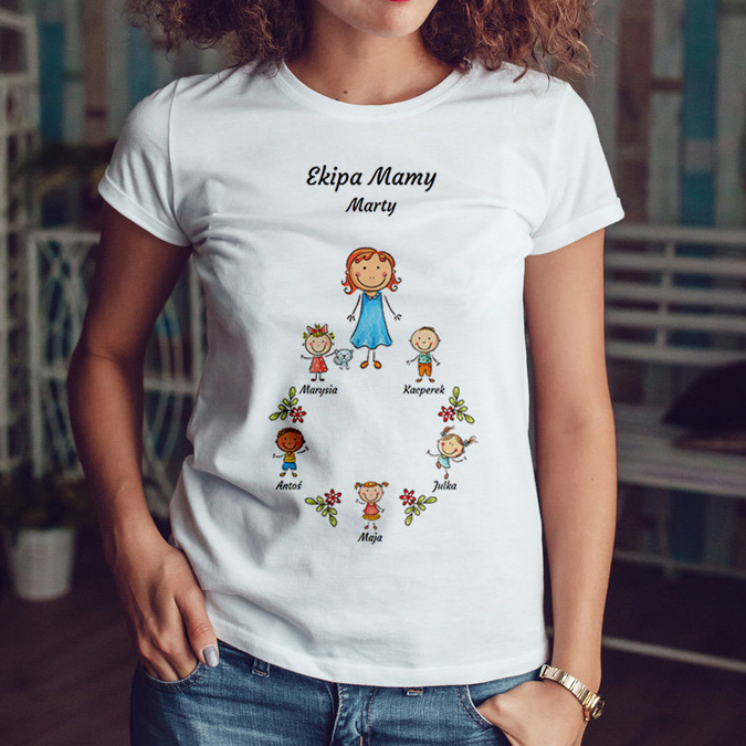 Mama team - personalizowana koszulka na dzień mamy - KREATOR