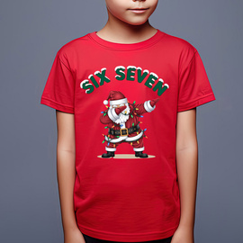 Koszulka Dziecięca SIX SEVEN Mikołaj – Zabawny Świąteczny Prezent i Must-Have!