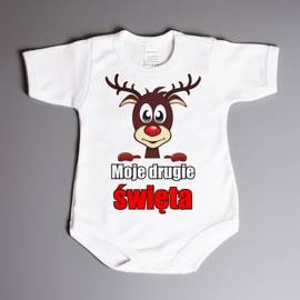 Moje drugie święta, renifer - body świąteczne