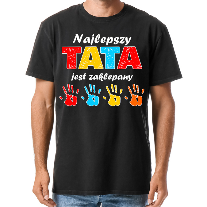 Najlepszy tata jest zaklepany - koszulka męska