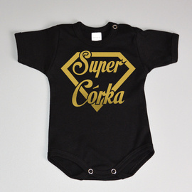 Super córka - złoty nadruk - body dziecięce