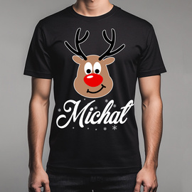 Koszulka męska świąteczna renifer
