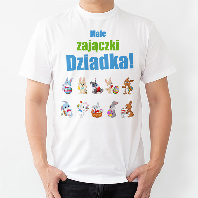 Małe zajączki dziadka - koszulka męska