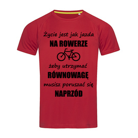 Życie jest jak jazda na rowerze - koszulka sportowa
