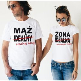 Koszulki dla par - Mąż i żona idealni