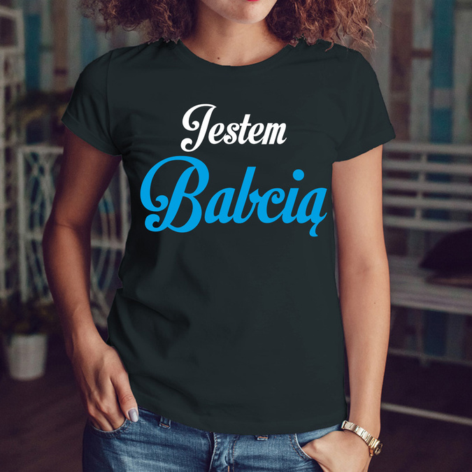 Jestem babcią (imię) - koszulka damska