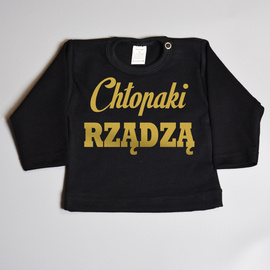 Chłopaki rządzą - koszulka niemowlęca - złoty nadruk