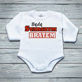 Będę starszym bratem - body niemowlęce