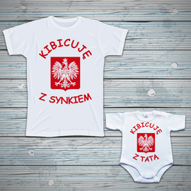 Zestaw - Kibicuję z Tatą,  kibicuję z synkiem