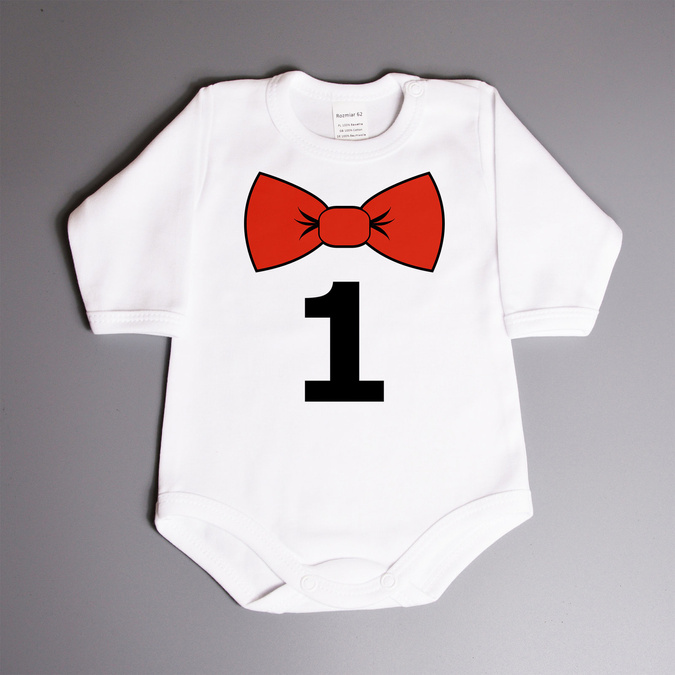 Body na roczek z muchą (imię) - body niemowlęce