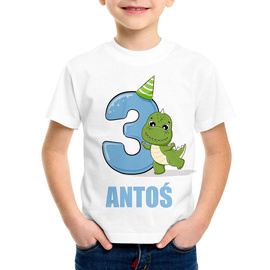 Koszulka na trzecie urodziny dinozaur
