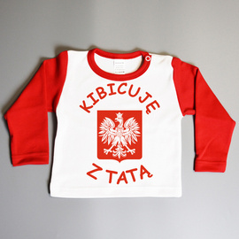 Kibicuję z tatą - koszulka niemowlęca