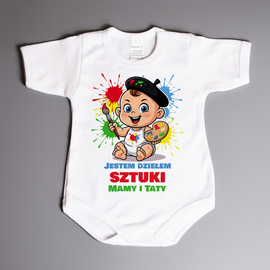Jestem dziełem sztuki Mamy i Taty - body niemowlęce