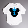 Body na roczek z myszką (imię) - body niemowlęce