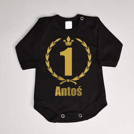 Body z imieniem na roczek - złoty nadruk