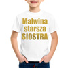 Starsza siostra - koszulka dziecięca - złoty nadruk