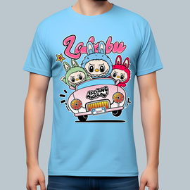 LABUBU at car - koszulka męska