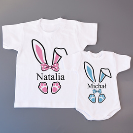 Zajączki wielkanocne - zestaw dla rodzeństwa