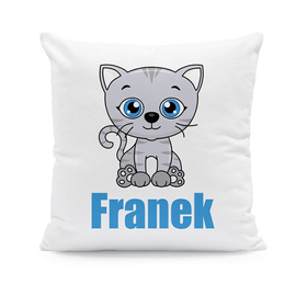 Kot - poduszka z imieniem