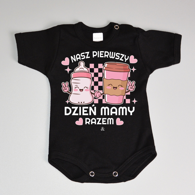 Nasz pierwszy dzień mamy razem - mleko i kawa w kubku - bodziak