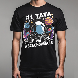 Numer jeden tata we wszechświecie - koszulka męska
