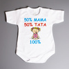 50% mama, 50% tata, 100% (imię) dziewczynka - body niemowlęce