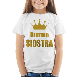 Dumna siostra - koszulka dziecięca - złoty nadruk