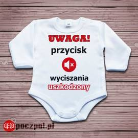UWAGA! przycisk wyciszania uszkodzony - body niemowlęce