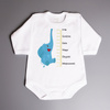 Metryczka - słonik - body niemowlęce
