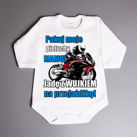 Pakuj moje pieluchy mamo jadę z wujkiem na przejażdżkę - body niemowlęce