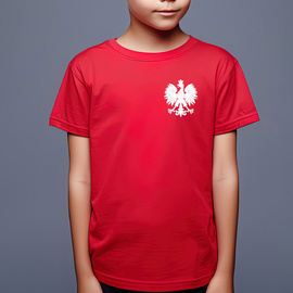 Czerwona dziecięca KOSZULKA KIBICA