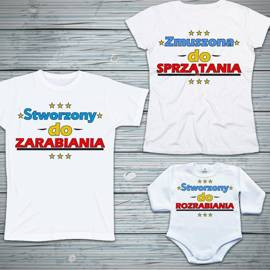 Zestaw Stworzony do rozrabiania, zarabiania, zmuszona do sprzątania