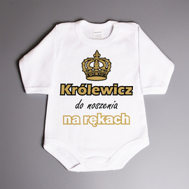 Królewicz do noszenia na rękach - body niemowlęce
