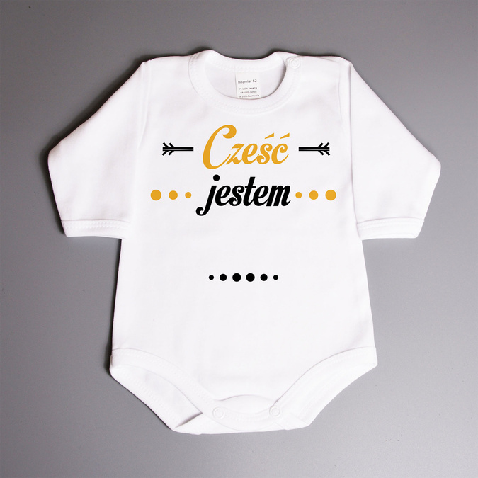 Cześć jestem (imię) - body dziecięce z imieniem