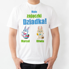 Małe zajączki dziadka - koszulka męska