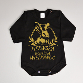 Pierwsza wspólna Wielkanoc - body wielkanocne - złoty nadruk