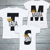 Zestaw koszulek mama, tata i syn