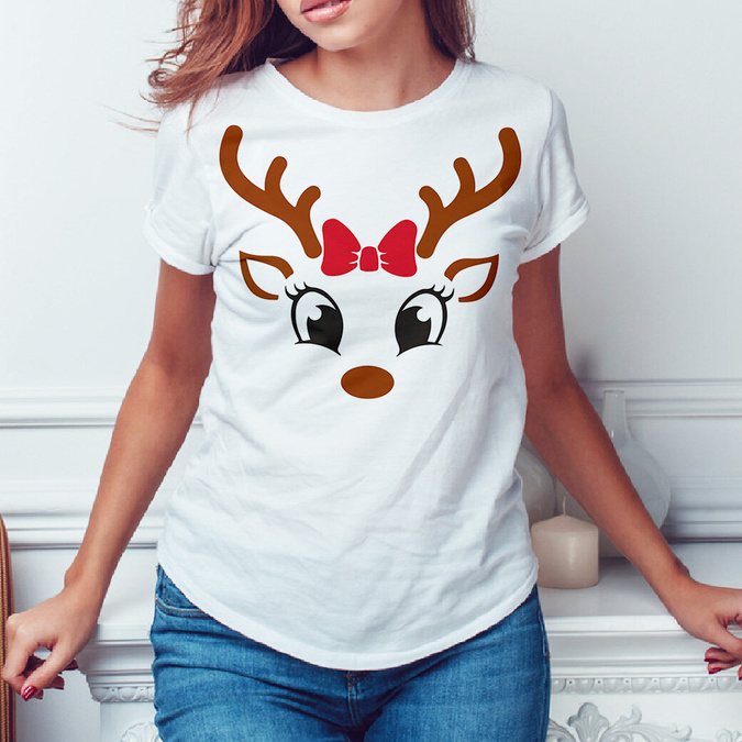 Koszulka damska z reniferem